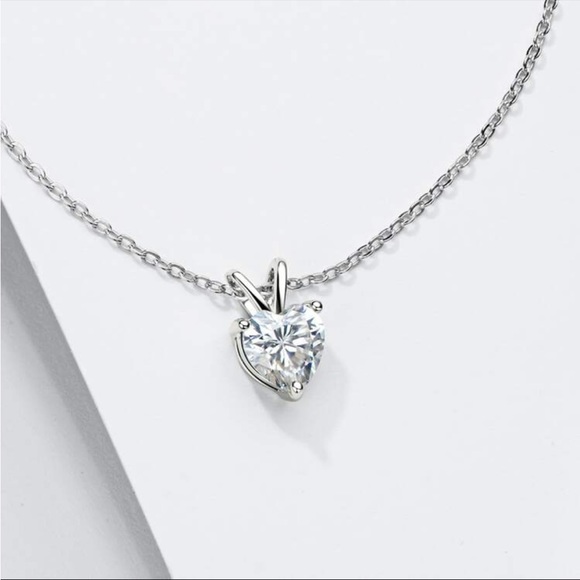 Earrings and necklace Moissanite set with GRA CERTIFICATION - Picture 1 of 6